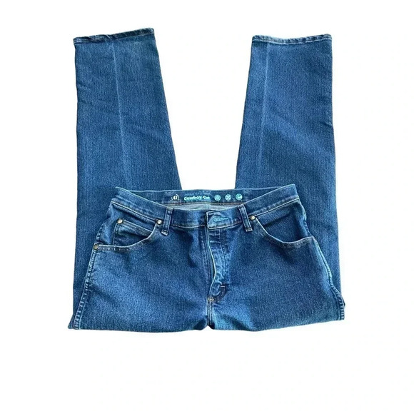 Wrangler Women's Blue Premium Cowboy Cut Straight Jean Size 32x30 - Picture 4 of 5